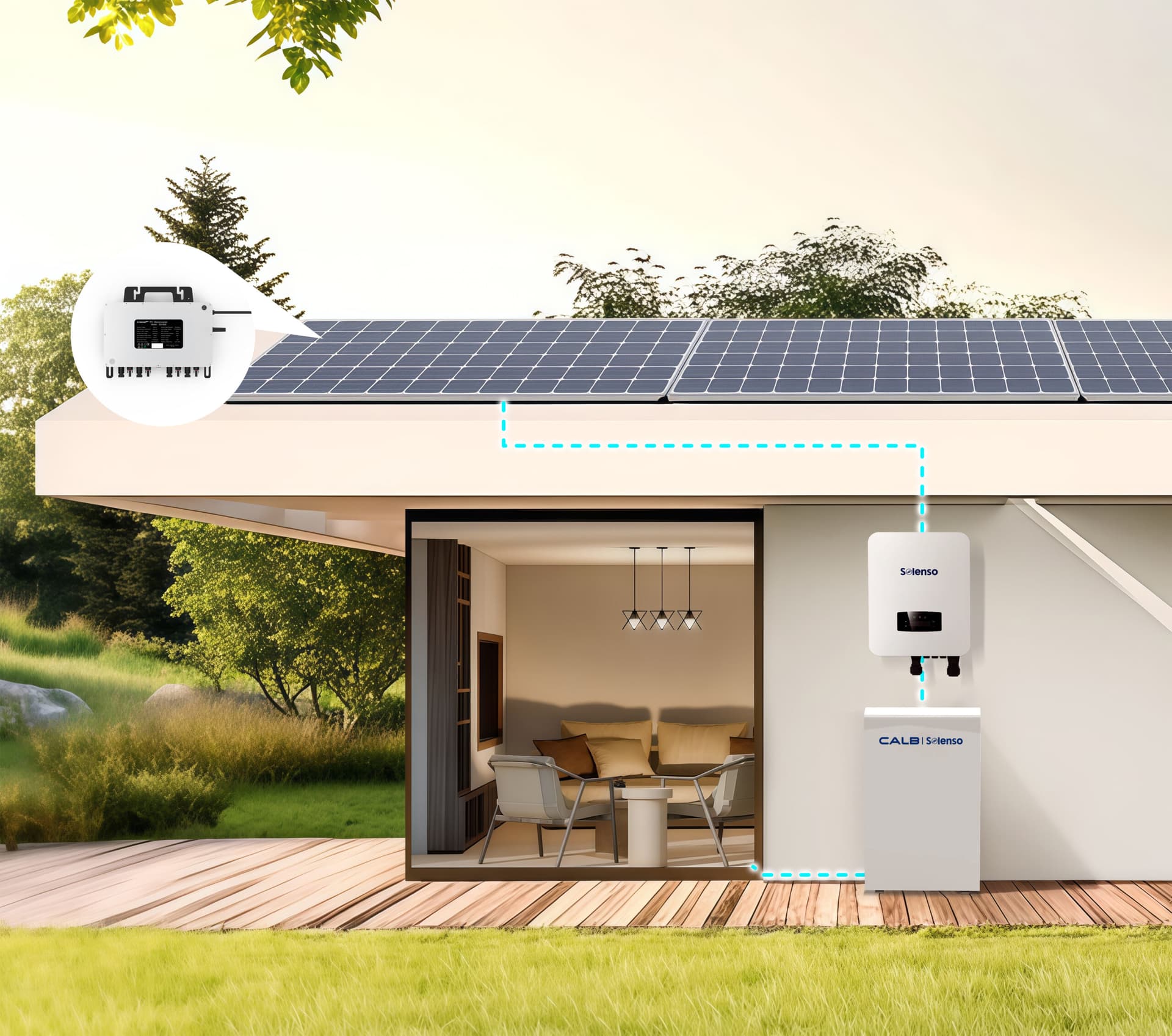 Solenso team working on a photovoltaic installation