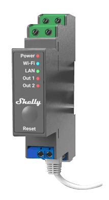 Shelly Pro 2 module driven by the Solenso EMS
