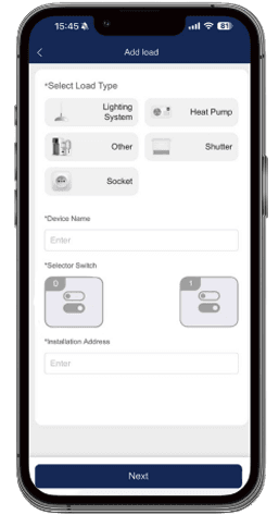 Screen 5 of the Solenso EMS app