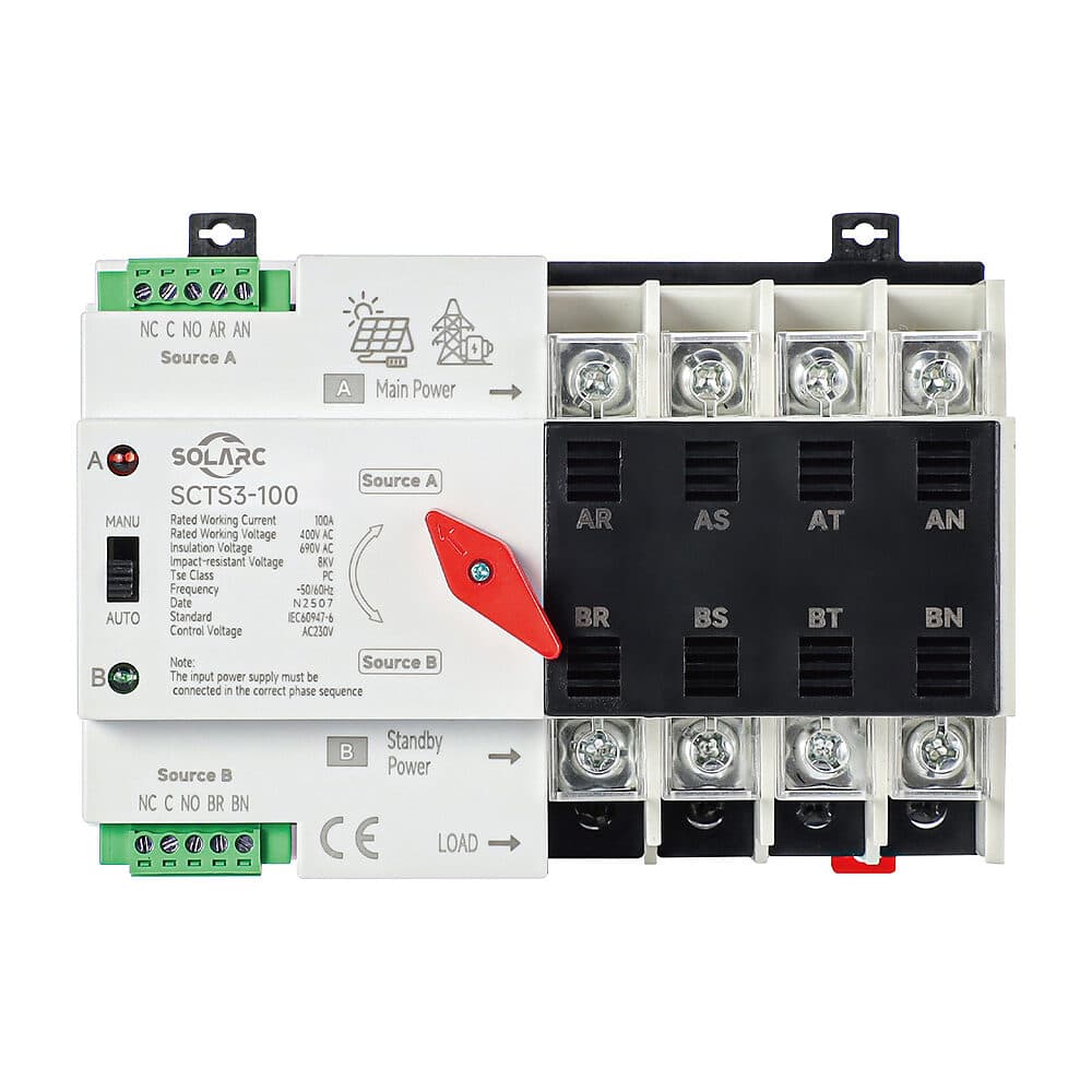 Automatic transfer switch : SOLARC SCTS3-100